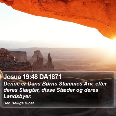 Josua 19:48 DA1871 Bible Verse Image