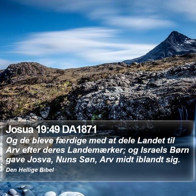 Josua 19:49 DA1871 Bible Verse Image