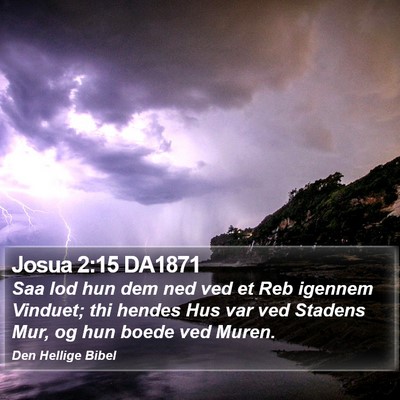 Josua 2:15 DA1871 Bible Verse Image
