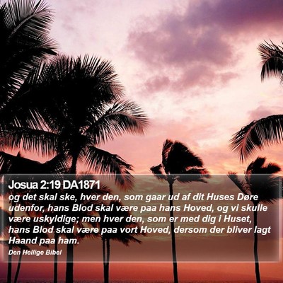 Josua 2:19 DA1871 Bible Verse Image