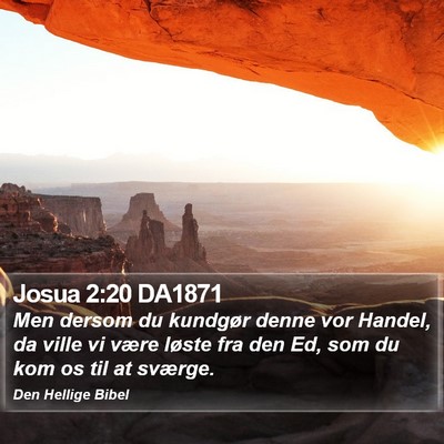 Josua 2:20 DA1871 Bible Verse Image