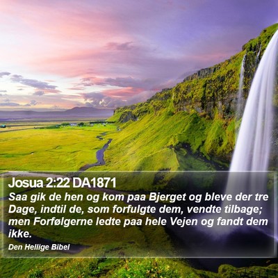 Josua 2:22 DA1871 Bible Verse Image