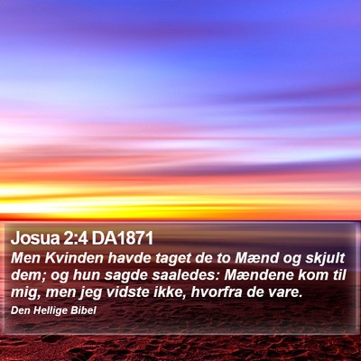 Josua 2:4 DA1871 Bible Verse Image