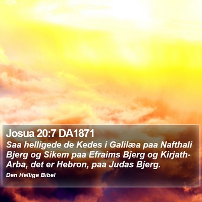 Josua 20:7 DA1871 Bible Verse Image