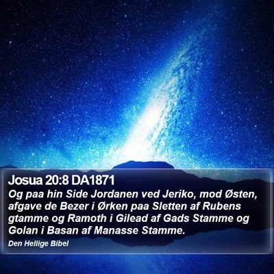 Josua 20:8 DA1871 Bible Verse Image