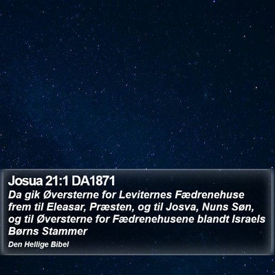 Josua 21:1 DA1871 Bible Verse Image