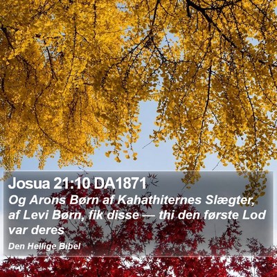 Josua 21:10 DA1871 Bible Verse Image