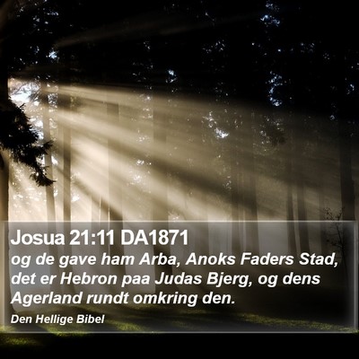 Josua 21:11 DA1871 Bible Verse Image