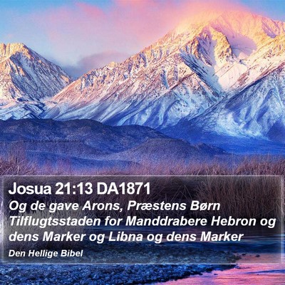Josua 21:13 DA1871 Bible Verse Image