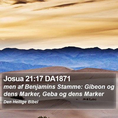 Josua 21:17 DA1871 Bible Verse Image