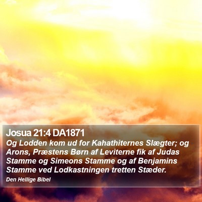 Josua 21:4 DA1871 Bible Verse Image
