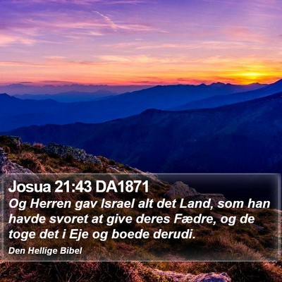Josua 21:43 DA1871 Bible Verse Image