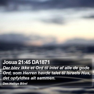 Josua 21:45 DA1871 Bible Verse Image