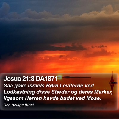 Josua 21:8 DA1871 Bible Verse Image