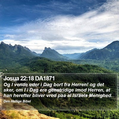 Josua 22:18 DA1871 Bible Verse Image