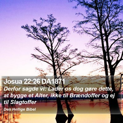 Josua 22:26 DA1871 Bible Verse Image