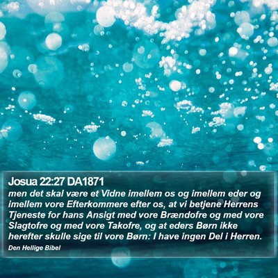 Josua 22:27 DA1871 Bible Verse Image