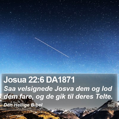 Josua 22:6 DA1871 Bible Verse Image
