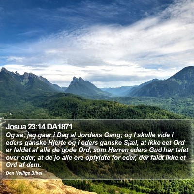 Josua 23:14 DA1871 Bible Verse Image