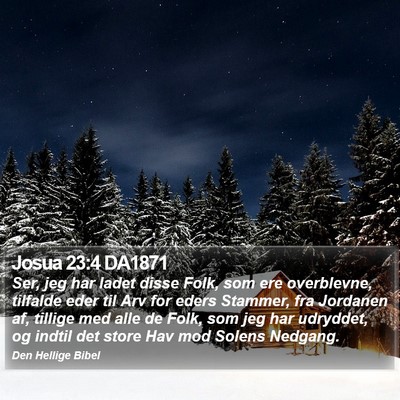 Josua 23:4 DA1871 Bible Verse Image