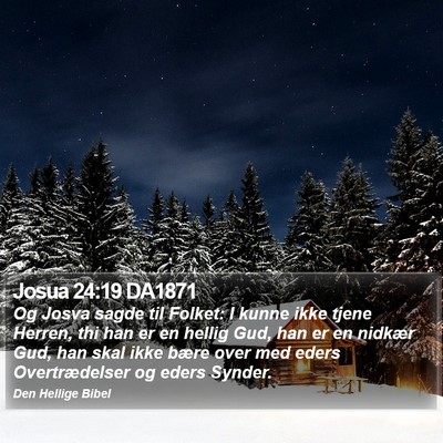 Josua 24:19 DA1871 Bible Verse Image