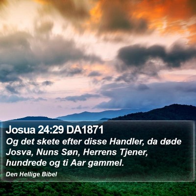 Josua 24:29 DA1871 Bible Verse Image