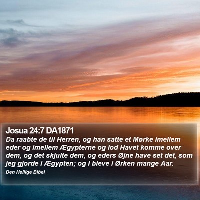 Josua 24:7 DA1871 Bible Verse Image