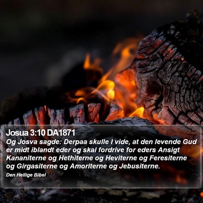 Josua 3:10 DA1871 Bible Verse Image