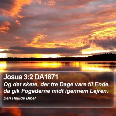 Josua 3:2 DA1871 Bible Verse Image