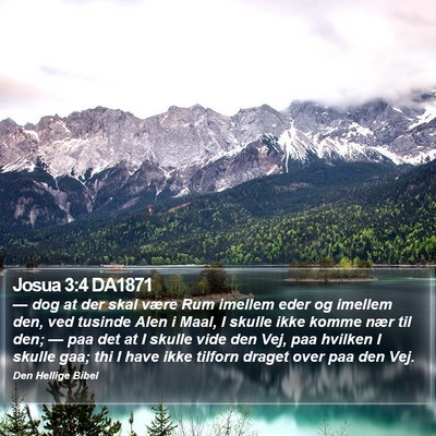 Josua 3:4 DA1871 Bible Verse Image