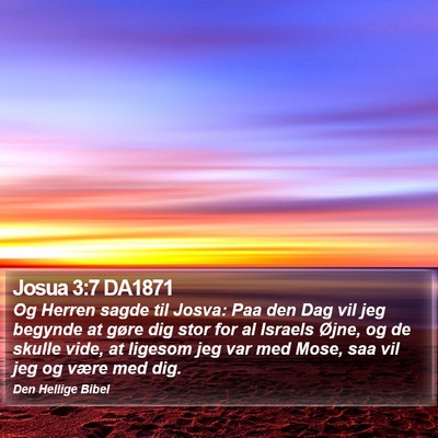 Josua 3:7 DA1871 Bible Verse Image