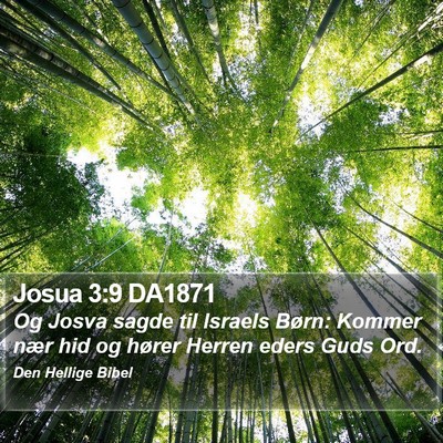 Josua 3:9 DA1871 Bible Verse Image