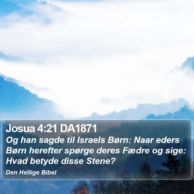 Josua 4:21 DA1871 Bible Verse Image