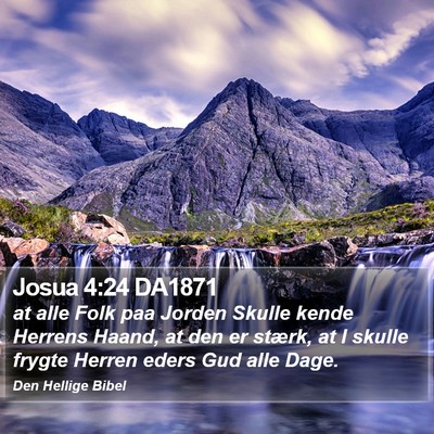 Josua 4:24 DA1871 Bible Verse Image