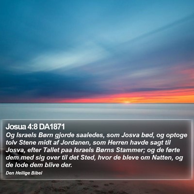Josua 4:8 DA1871 Bible Verse Image