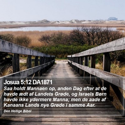 Josua 5:12 DA1871 Bible Verse Image