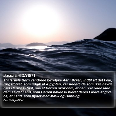 Josua 5:6 DA1871 Bible Verse Image