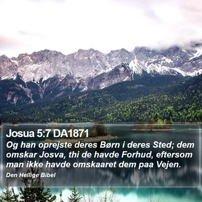 Josua 5:7 DA1871 Bible Verse Image