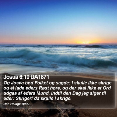 Josua 6:10 DA1871 Bible Verse Image