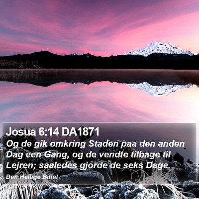 Josua 6:14 DA1871 Bible Verse Image