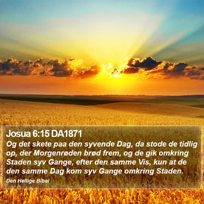 Josua 6:15 DA1871 Bible Verse Image
