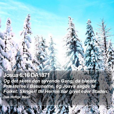 Josua 6:16 DA1871 Bible Verse Image