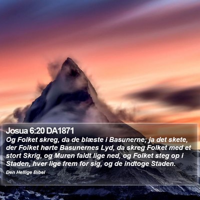 Josua 6:20 DA1871 Bible Verse Image