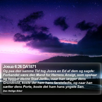 Josua 6:26 DA1871 Bible Verse Image