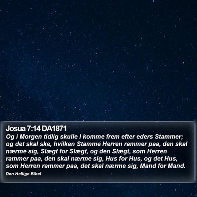 Josua 7:14 DA1871 Bible Verse Image