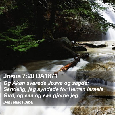 Josua 7:20 DA1871 Bible Verse Image