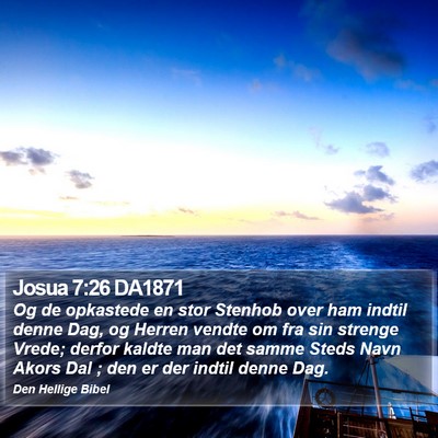 Josua 7:26 DA1871 Bible Verse Image