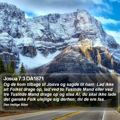 Josua 7:3 DA1871 Bible Verse Image