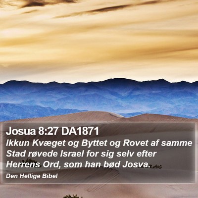 Josua 8:27 DA1871 Bible Verse Image