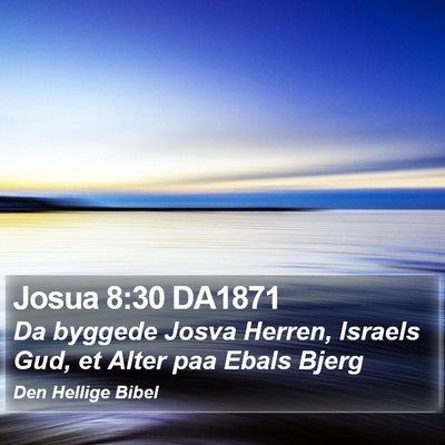 Josua 8:30 DA1871 Bible Verse Image